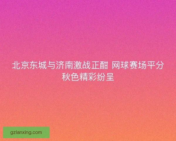 北京东城与济南激战正酣 网球赛场平分秋色精彩纷呈 北京东城与济南激战正酣 网球赛场平分秋色精彩纷呈
